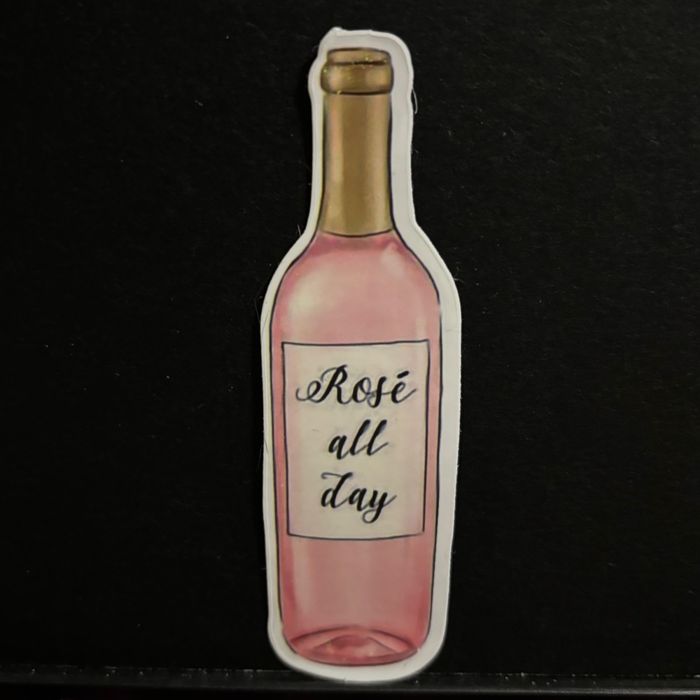 ROSE WINE BOTTLE STICKER